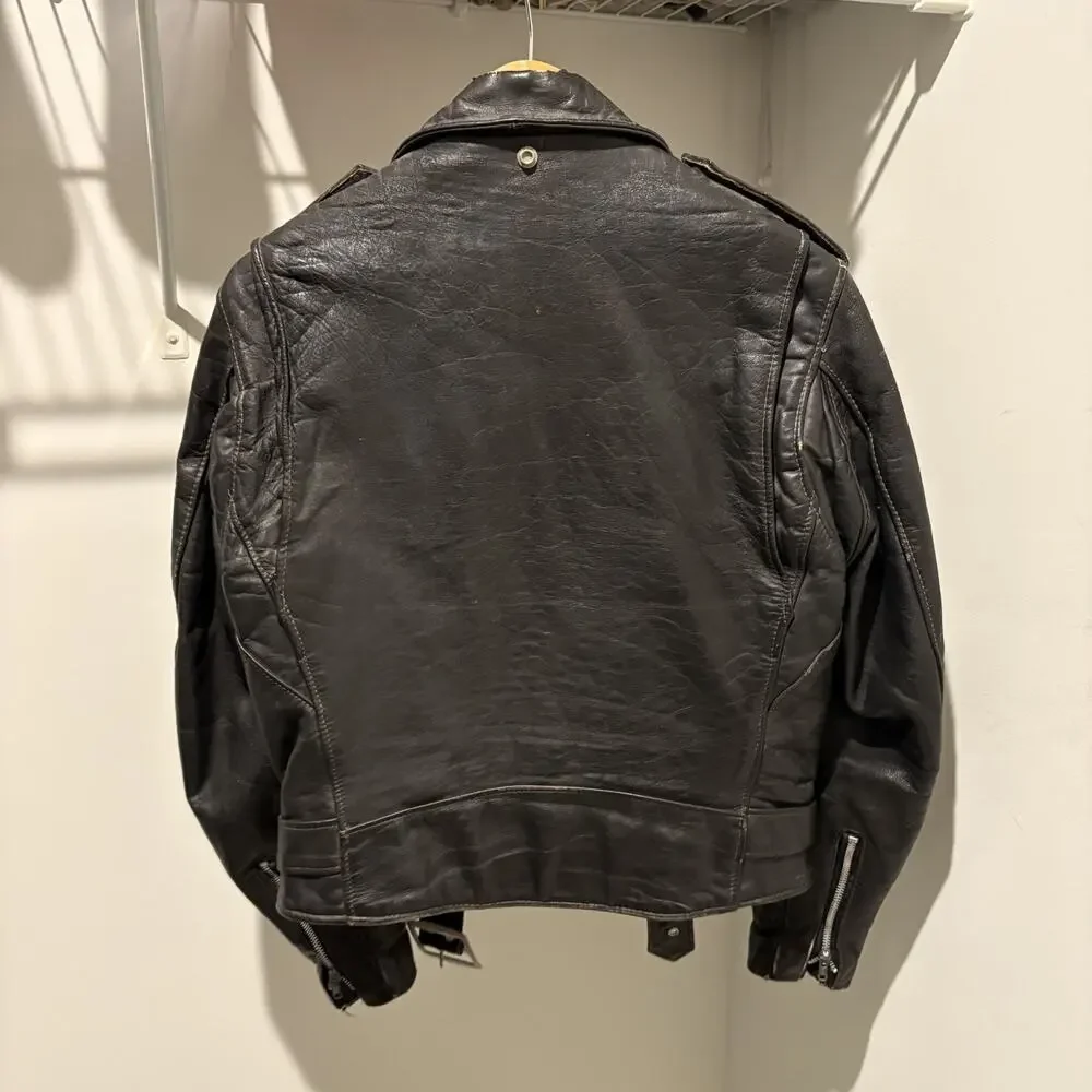Vintage Schott Perfecto 618 Steer Hide Leather Jacket Men's Size 40 Motorcycle